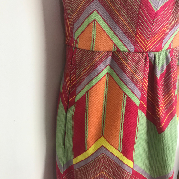 Judith March Pink Multicolored  Strap Backed Dress - Picture 3 of 7